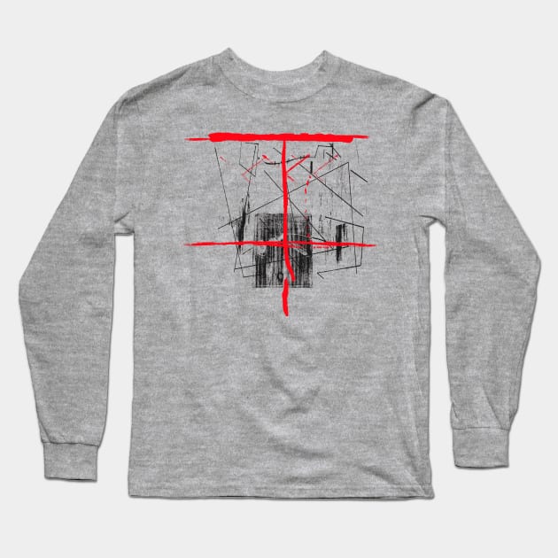 Red Mirror Long Sleeve T-Shirt by gencodemirer